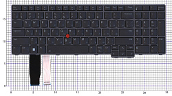 Клавиатура для ноутбука Lenovo Thinkpad P16s T16 gen1 серая с подсветкой