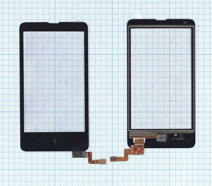 Сенсорное стекло (тачскрин) для Nokia X черное