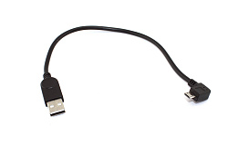 Кабель USB  Type A на Micro USB угол вправо  0,25 м