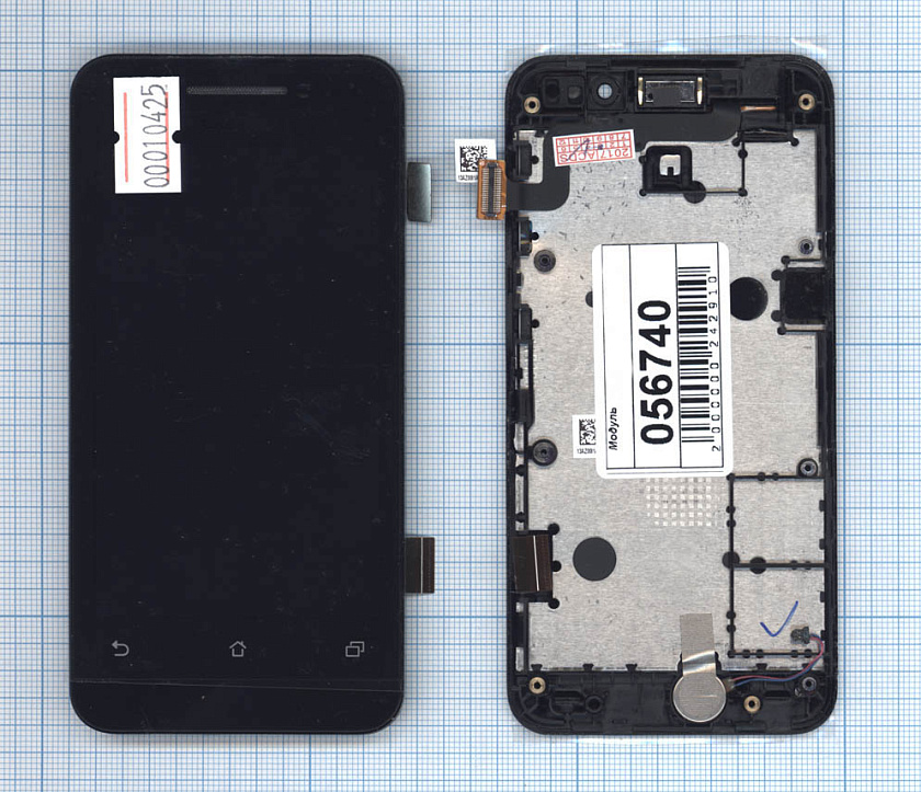 Дисплей для Asus ZenFone 4 A400CG черный с рамкой