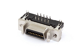 Разъем SCSI тип HPCN 20 пин для монтажа на плату, сквозная пайка