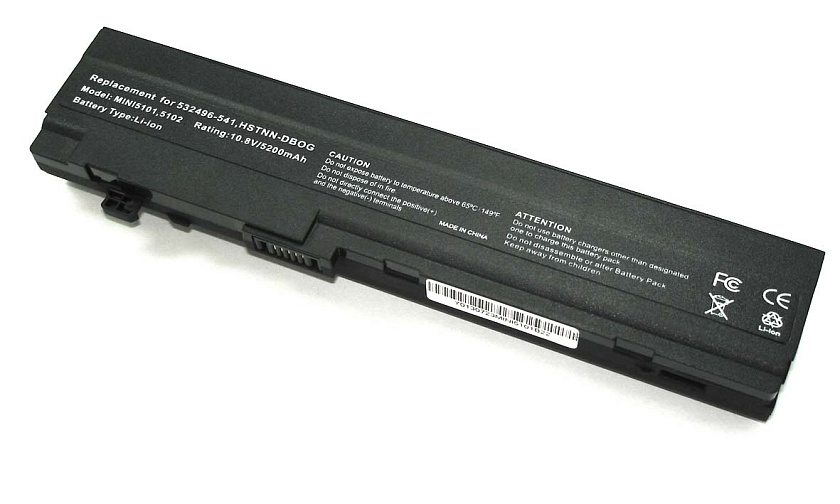 Аккумуляторная батарея для ноутбука HP Compaq Mini 5101 (HSTNN-DB1R) 10.8V 5200mAh OEM черная