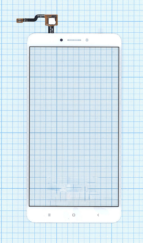 Сенсорное стекло (тачскрин) для Xiaomi Mi Max 2 белое